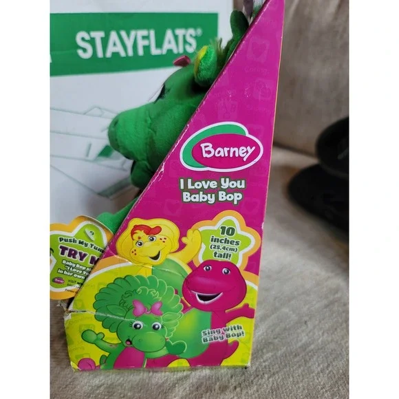Barney‎ I Love You Baby Bop Green Plush Singing Toy Doll in Box 10 Inches - Picture 4 of 6
